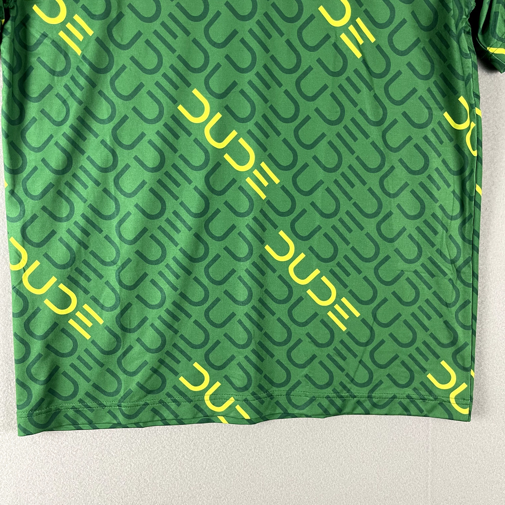 Waggle Dude Golf Polo Shirt Mens Medium Green Short Sleeve Allover Print - Picture 3 of 12
